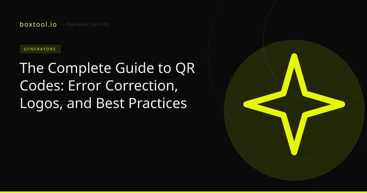 The Complete Guide to QR Codes: Error Correction, Logos, and Best Practices